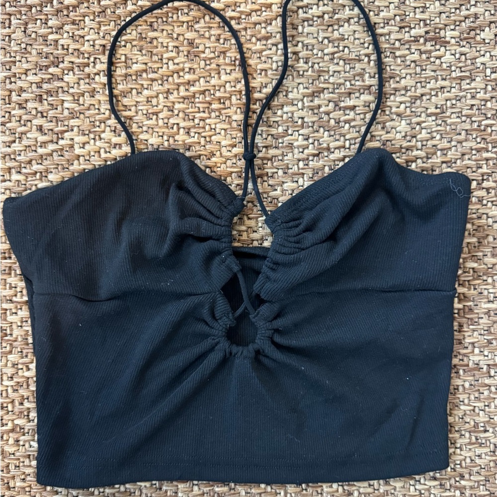 Stylish Black Halter Top